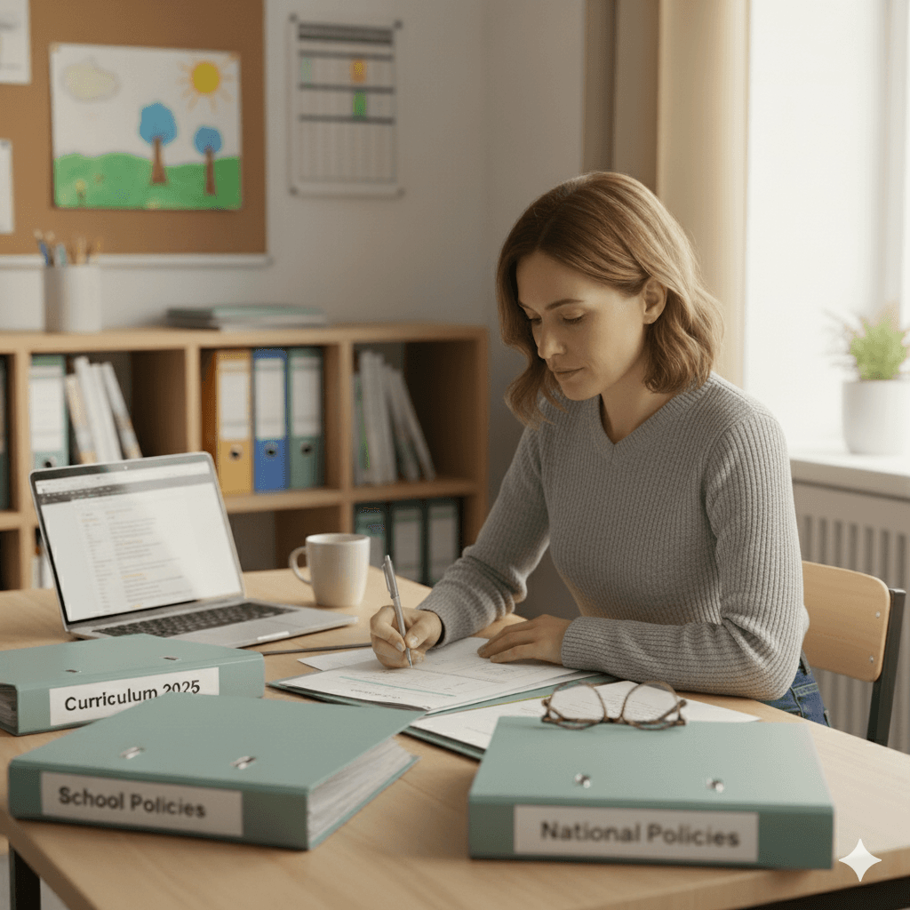 Workspace view with curriculum context loaded